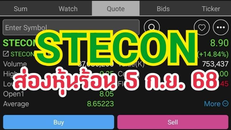 STECON ส่องหุ้นร้อน 5 ก.ย. 68