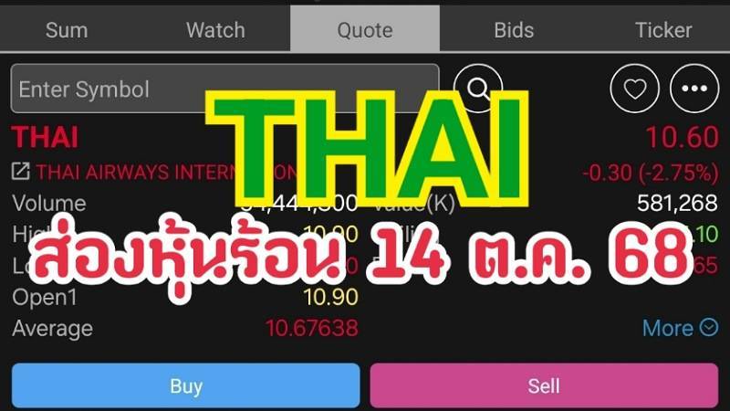 THAI  ส่องหุ้นร้อน 14 ต.ค. 68