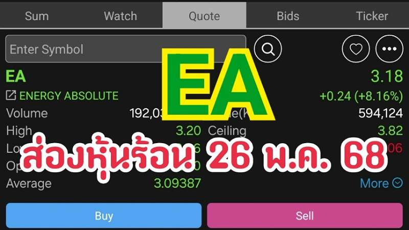 ส่องหุ้นร้อน 26 พ.ค. 68