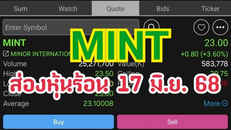 ส่องหุ้นร้อน 17 มิ.ย. 68