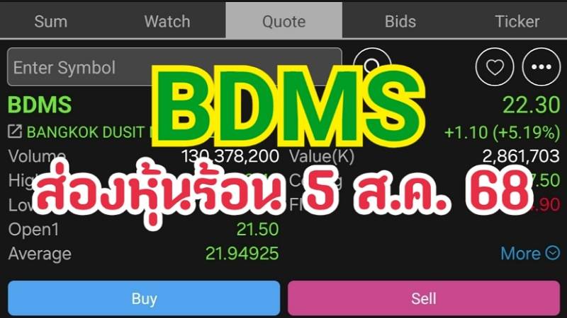 BDMS ส่องหุ้นร้อน 5 ส.ค. 68