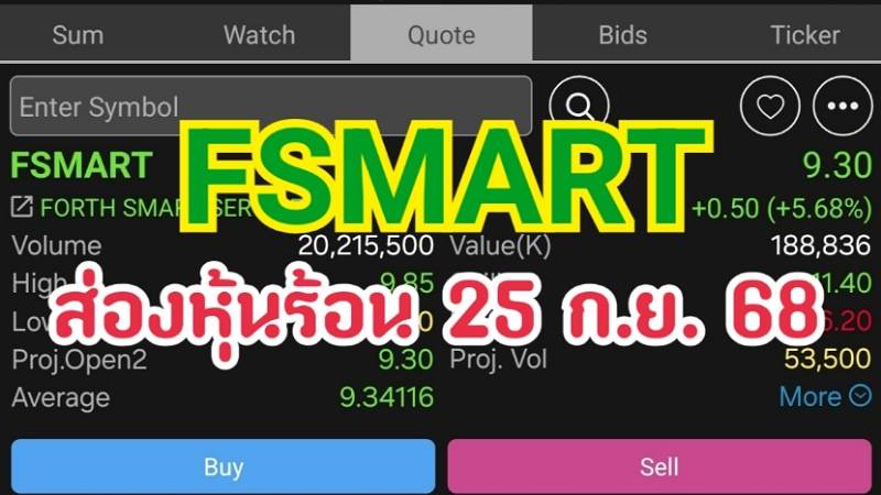 FSMART ส่องหุ้นร้อน 25 ก.ย. 68