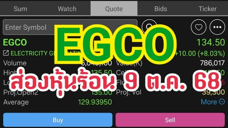 EGCO ส่องหุ้นร้อน 9 ต.ค. 68