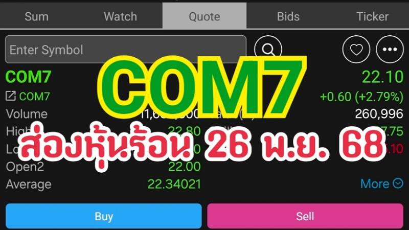 COM7 ส่องหุ้นร้อน 26 พ.ย. 68
