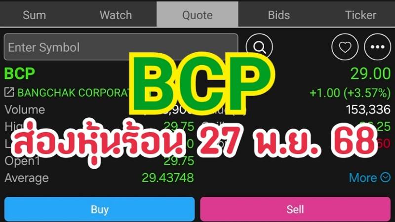 BCP ส่องหุ้นร้อน 27 พ.ย. 68