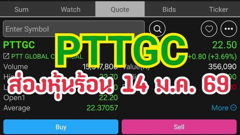 PTTGC ส่องหุ้นร้อน 14 ม.ค. 69