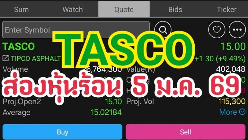 TASCO ส่องหุ้นร้อน 5 ม.ค. 69