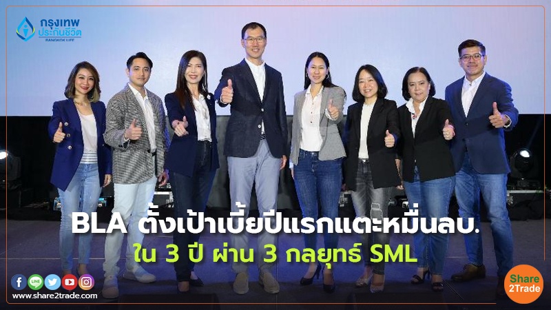 BLA ตั้งเป้าเบี้ยปีแรกแตะหมื่นลบ. ใน 3 ปี ผ่าน 3 กลยุทธ์ SML