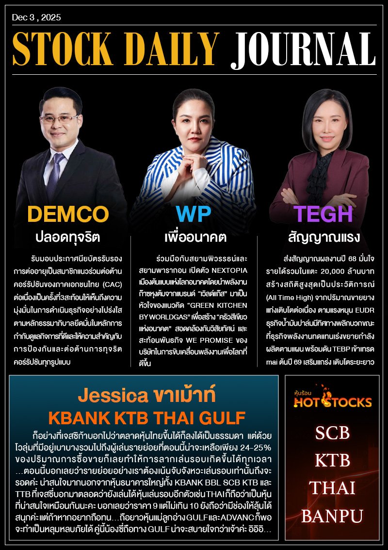 StockDailyJournal 03/12/68 (WP TEGH DEMCO)