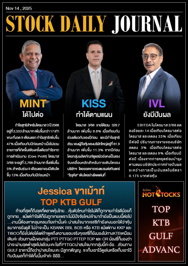 StockDailyJournal 14/11/68 (MINT KISS IVL)