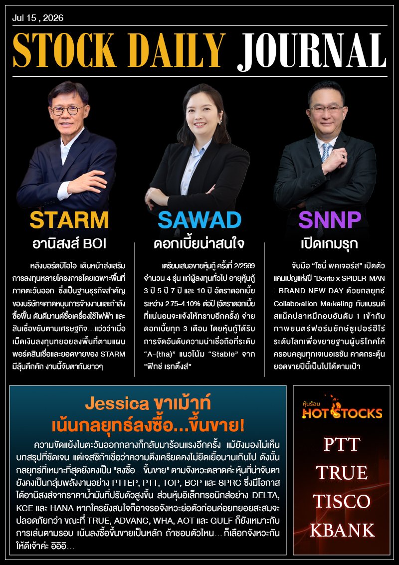 StockDailyJournal 15/07/69 (STARM SAWAD SNNP)