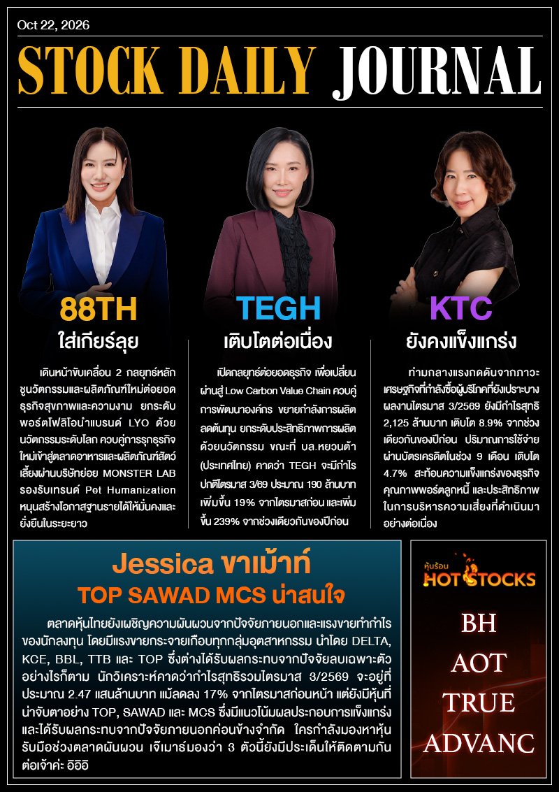 StockDailyJournal 22/10/69 (88TH TEGH KTC)