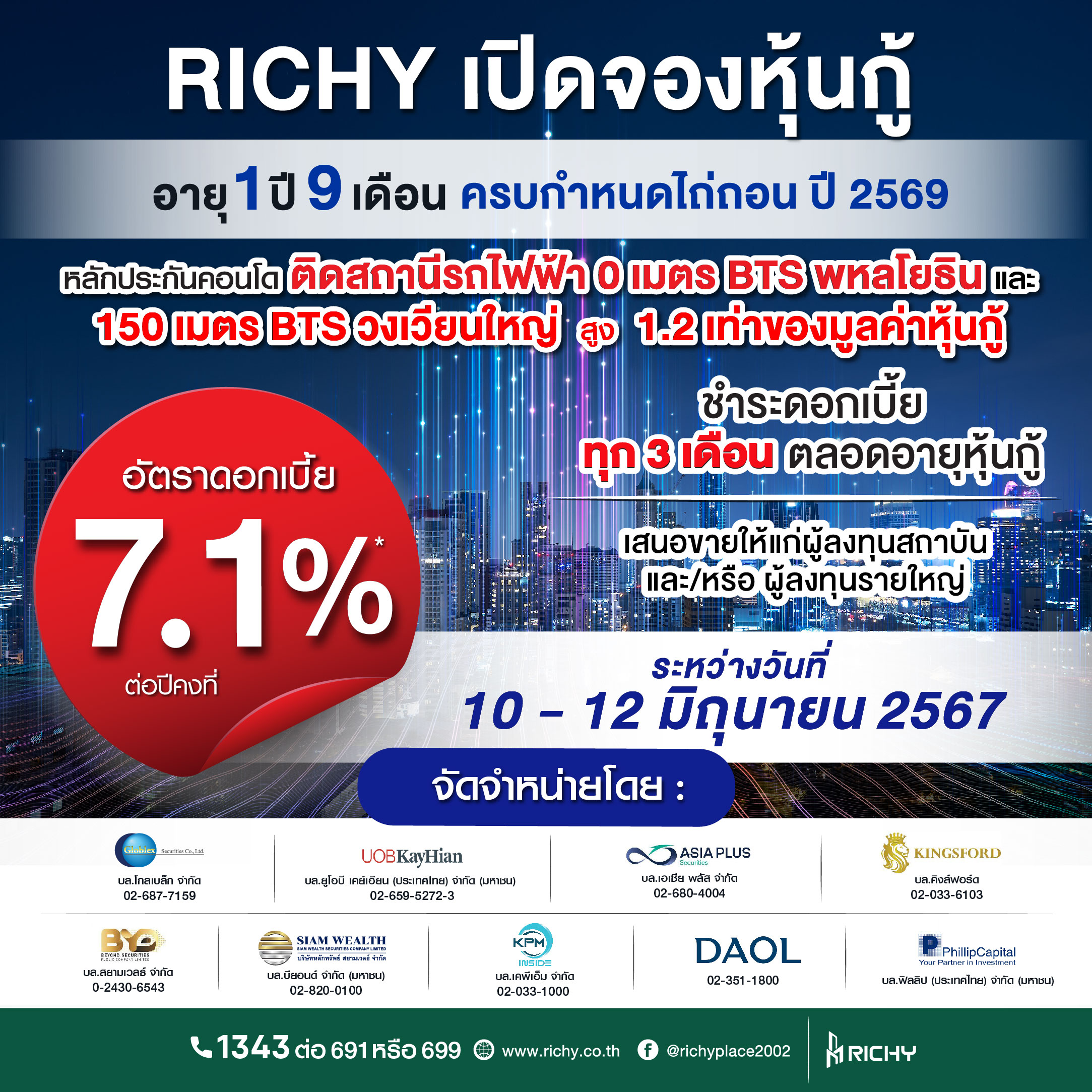 RICHY เปิดจองหุ้นกู้  !!