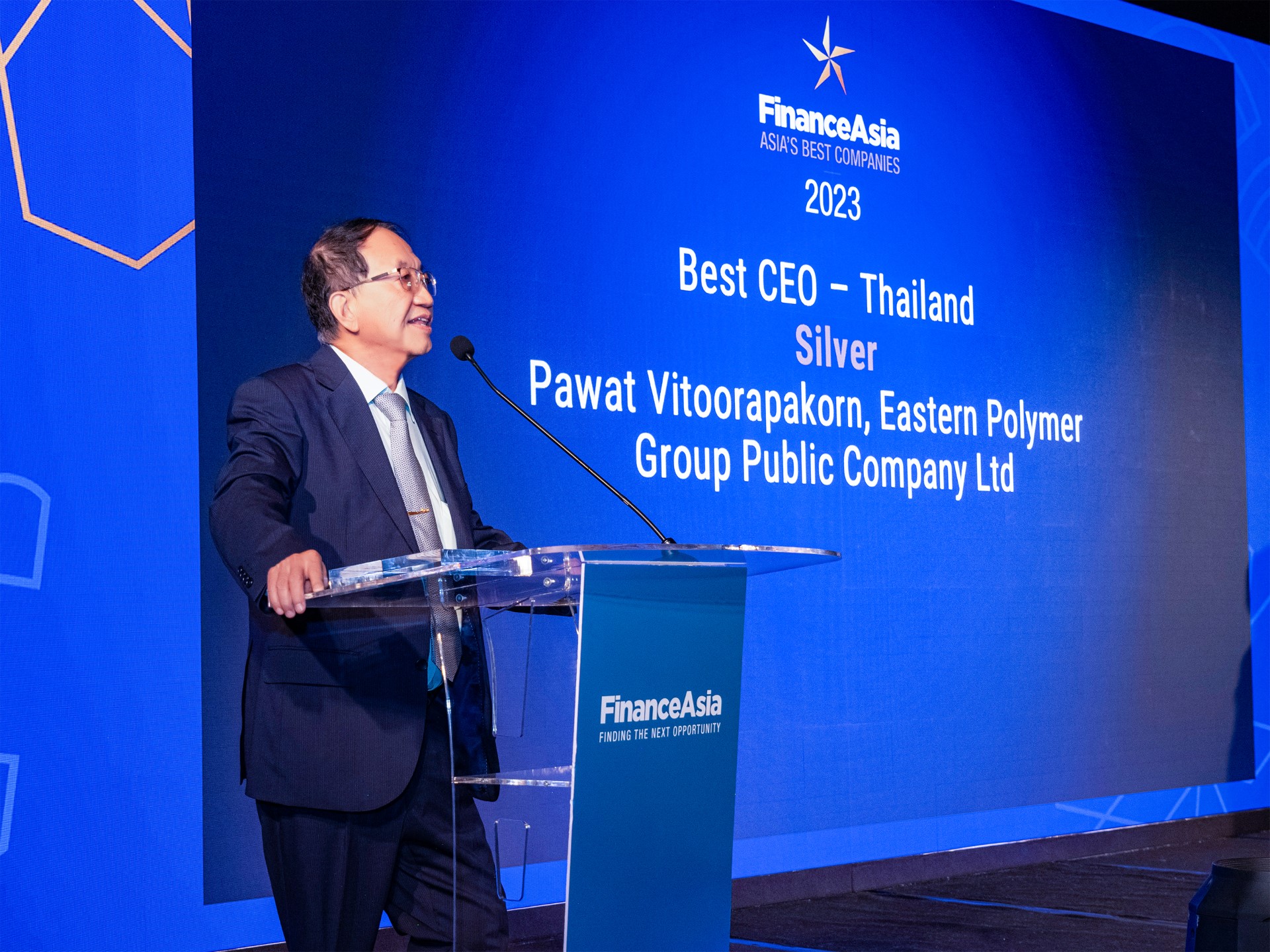 EPG คว้ารางวัล Best CEO Thailand – Silver จากนิตยสาร FinanceAsia