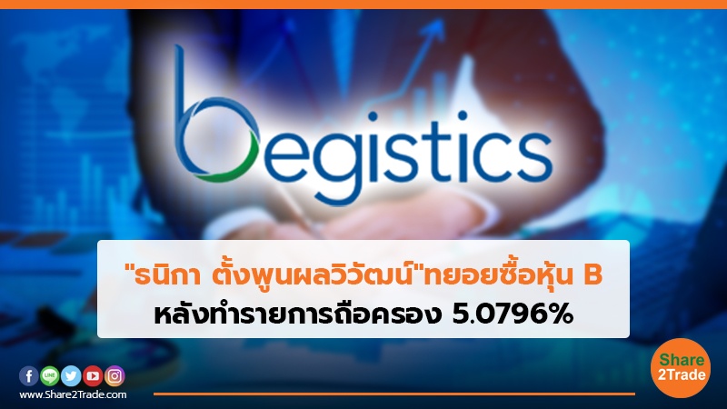 "ธนิกา ตั้งพูนผลวิวัฒน์"ทยอยซื้อหุ้น B หลังทำรายการถือครอง 5.0796%