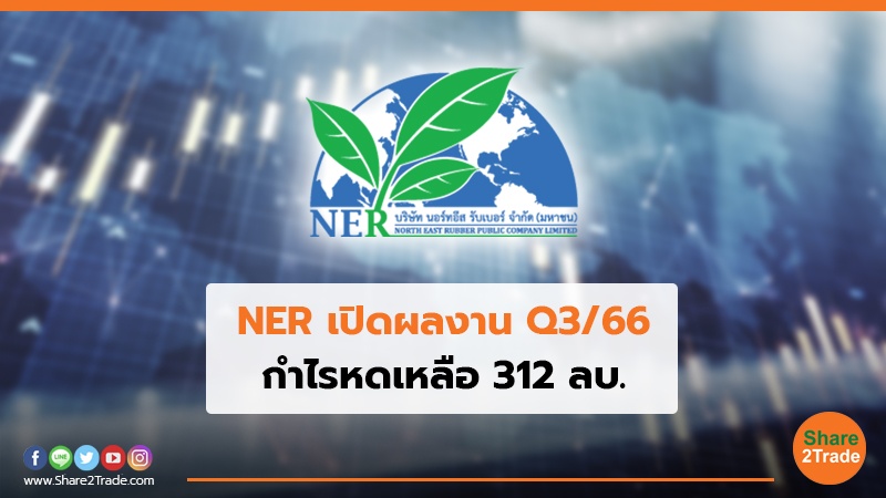 NER เปิดผลงาน Q3/66 กำไรหดเหลือ 312 ลบ.