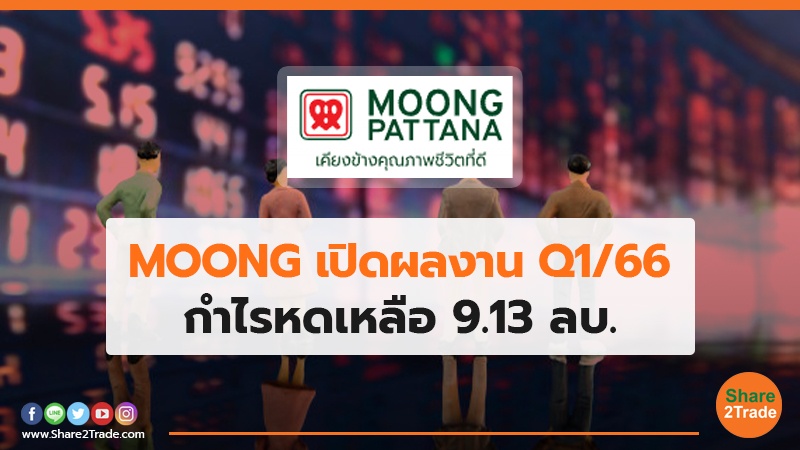 MOONG เปิดผลงาน Q1/66 กำไรหดเหลือ 9.13 ลบ.