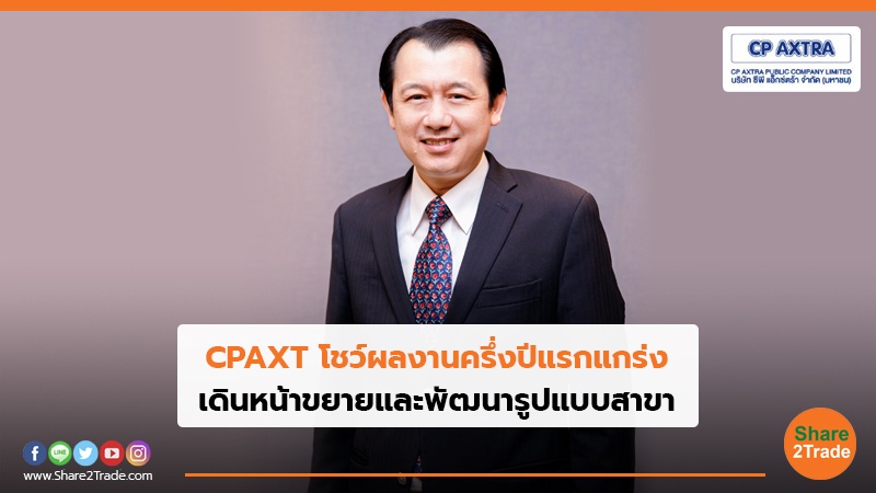 CPAXT โชว์ผลงานครึ่งปีแรกแกร่ง เดินหน้าขยายและพัฒนารูปแบบสาขา