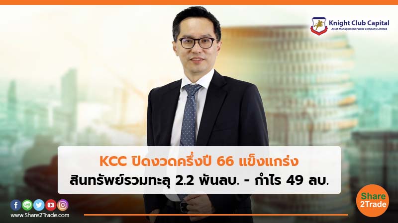 KCC ปิดงวดครึ่งปี 66 แข็งแกร่ง สินทรัพย์รวมทะลุ2.2พันลบ.-กำไร49ลบ.