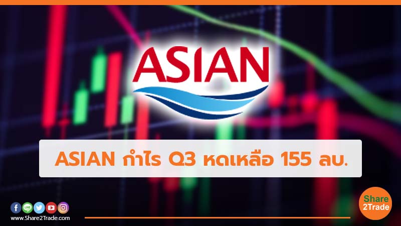 ASIAN กำไร Q3 หดเหลือ 155 ลบ.