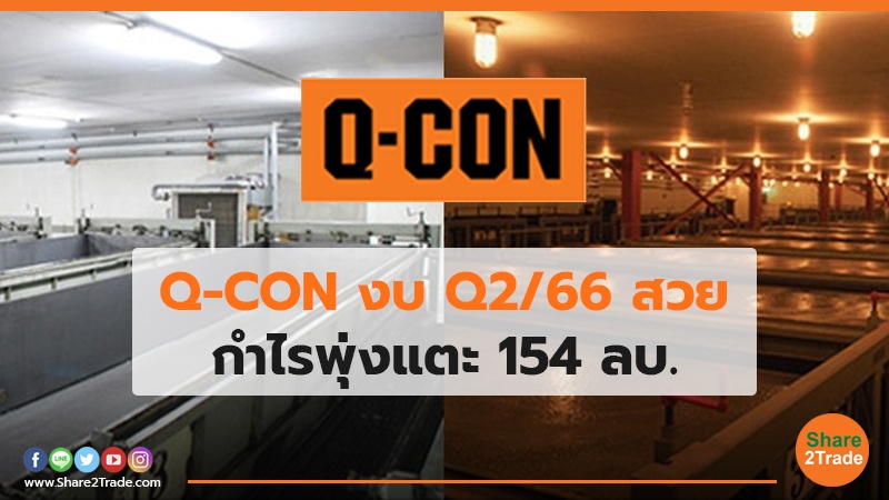 Q-CON งบ Q2/66 สวย กำไรพุ่งแตะ 154 ลบ.