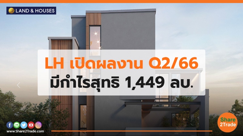 LH เปิดผลงาน Q2/66 มีกำไรสุทธิ 1,449 ลบ.