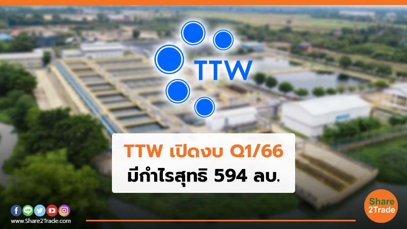 TTW เปิดงบ Q1/66 มีกำไรสุทธิ 594 ลบ.