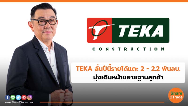 TEKA ลั่นปีนี้รายได้แตะ 2 - 2.2 พันลบ. มุ่งเดินหน้าขยายฐานลูกค้า