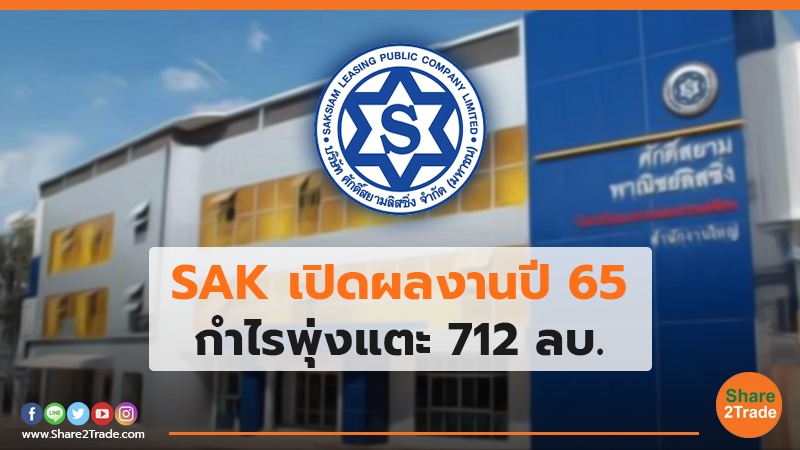 SAK เปิดผลงานปี 65 กำไรพุ่งแตะ 712 ลบ