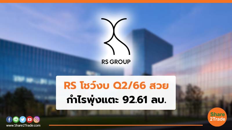 RS โชว์งบ Q2/66 สวย กำไรพุ่งแตะ 92.61 ลบ.