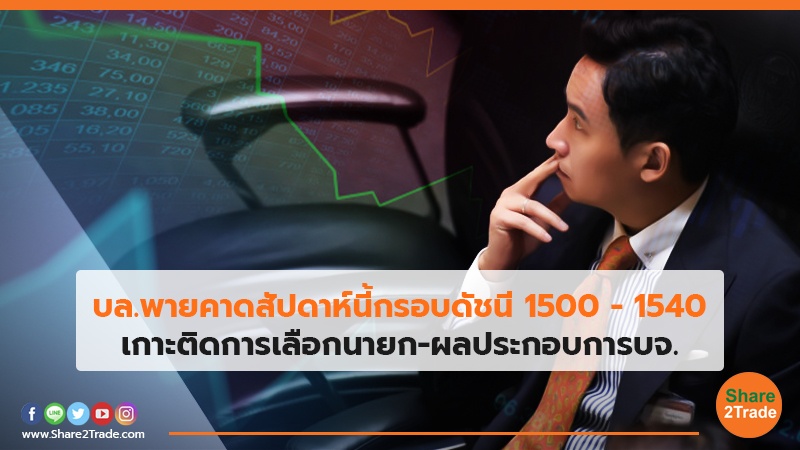 บล.พายคาดสัปดาห์นี้กรอบดัชนี 1500 – 1540 เกาะติดการเลือกนายก-ผลประกอบการบจ.