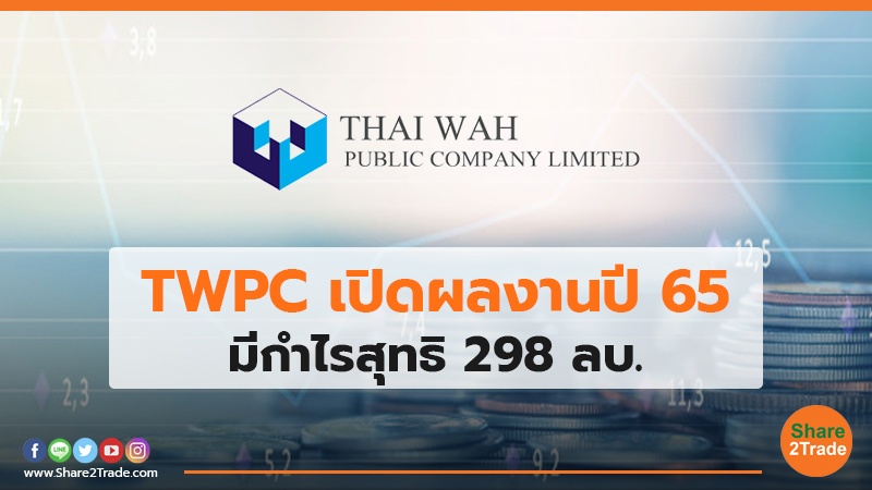 TWPC เปิดผลงานปี 65 มีกำไรสุทธิ 298 ลบ.