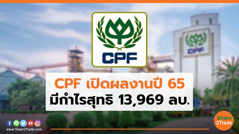 CPF เปิดผลงานปี 65 มีกำไรสุทธิ 13,969 ลบ.