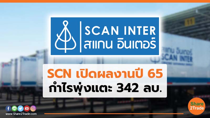 SCN เปิดผลงานปี 65 กำไรพุ่งแตะ 342 ลบ.