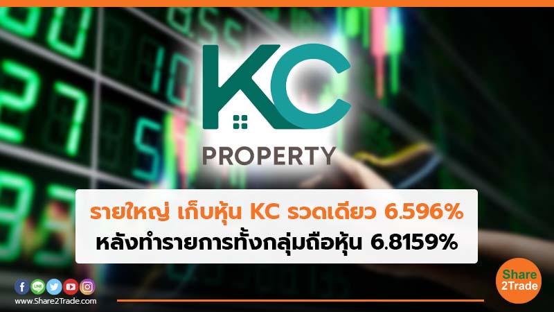 รายใหญ่ เก็บหุ้น KC รวดเดียว 6.596% หลังทำรายการทั้งกลุ่มถือหุ้น 6.8159%