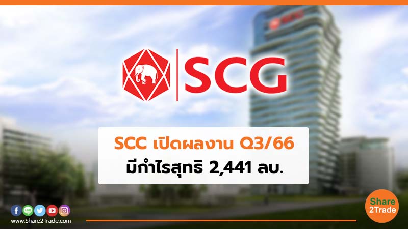 SCC เปิดผลงาน Q3/66 มีกำไรสุทธิ 2,441 ลบ.