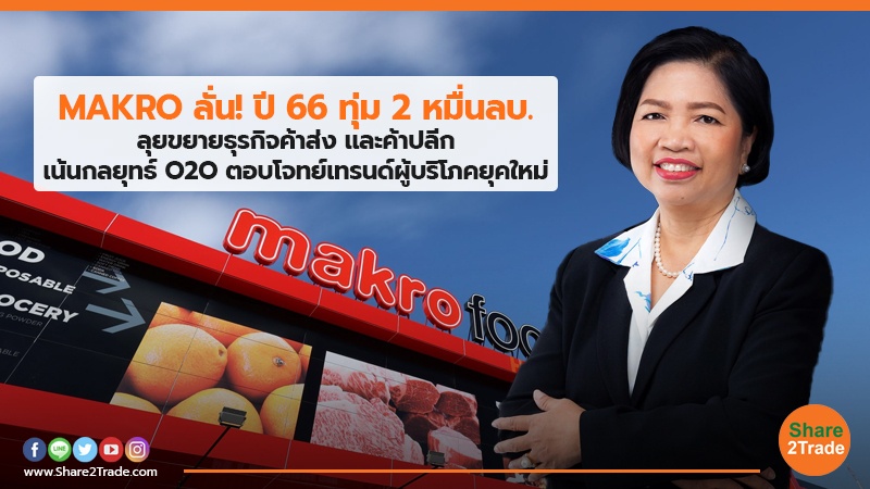 MAKRO ลั่น!ปี66 ทุ่ม 2 หมื่นลบ. ลุยขยายธุรกิจค้าส่ง และค้าปลีก เน้นกลยุทธ์ O2O ตอบโจทย์เทรนด์ผู้บริโภคยุคใหม่