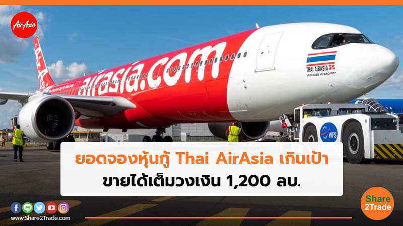 ยอดจองหุ้นกู้ Thai AirAsia เกินเป้า ขายได้เต็มวงเงิน 1,200 ลบ.
