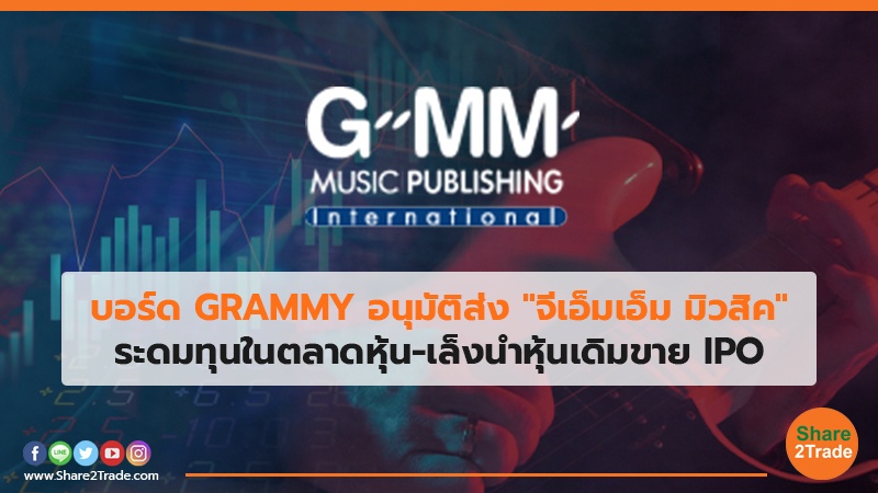 บอร์ด GRAMMY อนุมัติส่ง "จีเอ็มเอ็ม มิวสิค" ระดมทุนในตลาดหุ้น-เล็งนำหุ้นเดิมขาย IPO