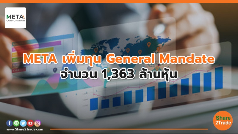 META เพิ่มทุน General Mandate จำนวน 1,363 ล้านหุ้น