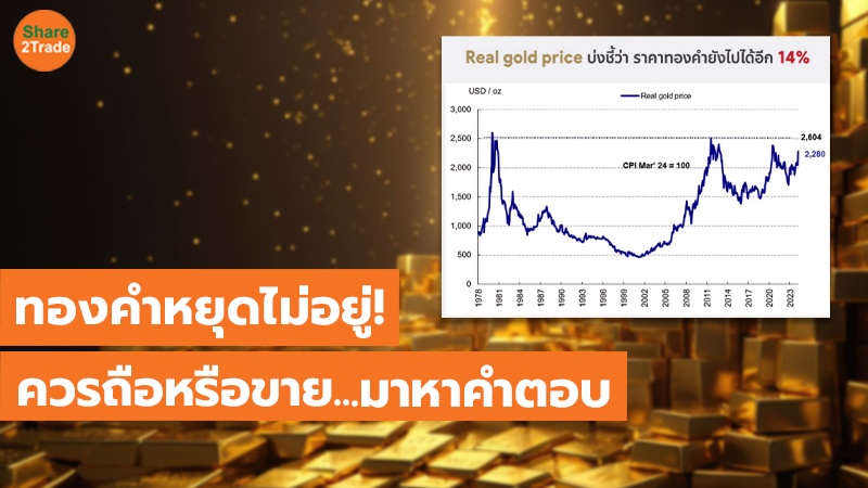 ทองพุ่ง! ใครยังถืออยู่ทำใจให้ร่ม ไม่ต้องรีบขาย มีโอกาสไปต่อ