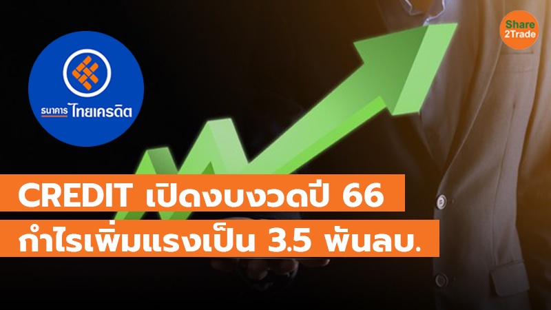 CREDIT เปิดงบงวดปี 66 กำไรเพิ่มแรงเป็น 3.5 พันลบ.