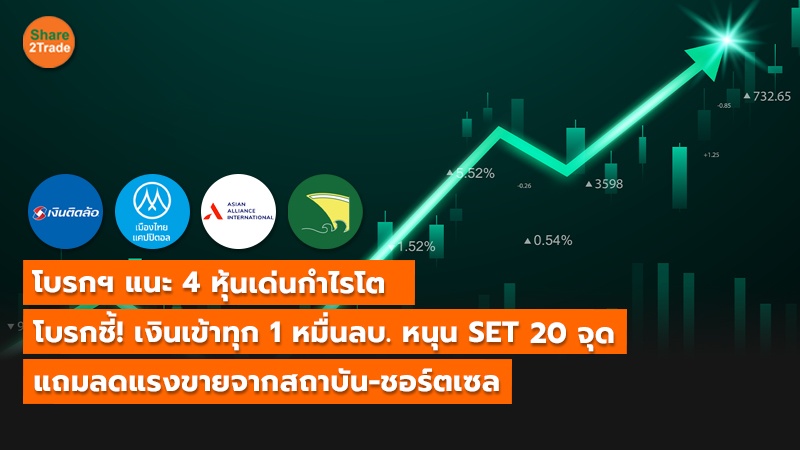 โบรกฯ แนะ 4 หุ้นเด่นกำไรโต TIDLOR-MTC-AAI-PSL รับช่วงตลาดหุ้นไทยผันผวน