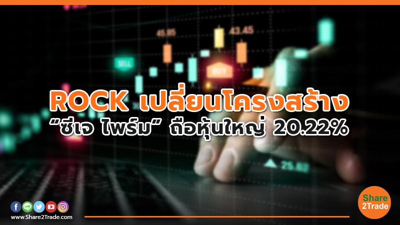 ROCK เปลี่ยนโครงสร้าง “ซีเจ ไพร์ม” ถือหุ้นใหญ่ 20.22%