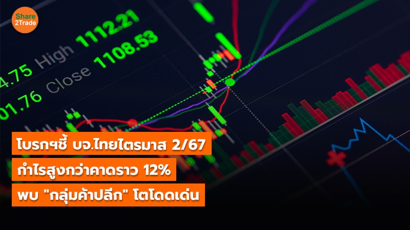 โบรกฯชี้ บจ.ไทยไตรมาส 2/67 กำไรสูงกว่าคาดราว 12% พบ "กลุ่มค้าปลีก" โตโดดเด่น