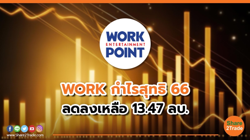 WORK กำไรสุทธิ 66 ลดลงเหลือ 13.47 ลบ.