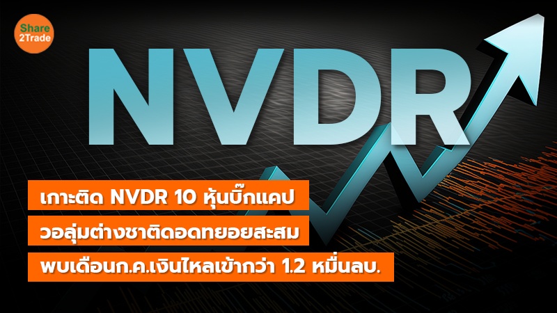 เกาะติด NVDR 10 หุ้นบิ๊กแคป วอลุ่มต่างชาติดอดทยอยสะสม พบเดือนก.ค.เงินไหลเข้ากว่า 1.2 หมื่นลบ.
