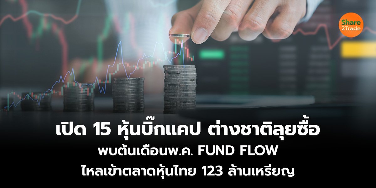 เปิด 15 หุ้นบิ๊กแคป ต่างชาติลุยซื้อ พบต้นเดือนพ.ค.FUND FLOW ไหลเข้าตลาดหุ้นไทย 123 ล้านเหรียญ
