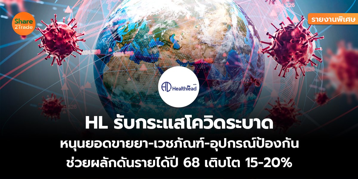 รายงานพิเศษ : HL รับกระแสโควิดระบาด หนุนยอดขายยา-เวชภัณฑ์-อุปกรณ์ป้องกัน ช่วยผลักดันรายได้ปี 68 เติบโต 15-20%