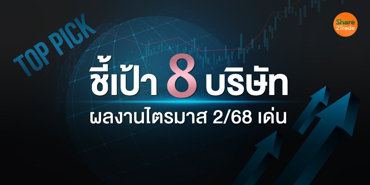 ชี้เป้า 8 บริษัท ผลงานไตรมาส 2/68 เด่น